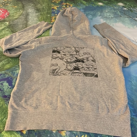 KAWS x Uniqlo x Sesame Street XX Hoodie, Size XS, US Womens, Gray, Preowned - Picture 12 of 12